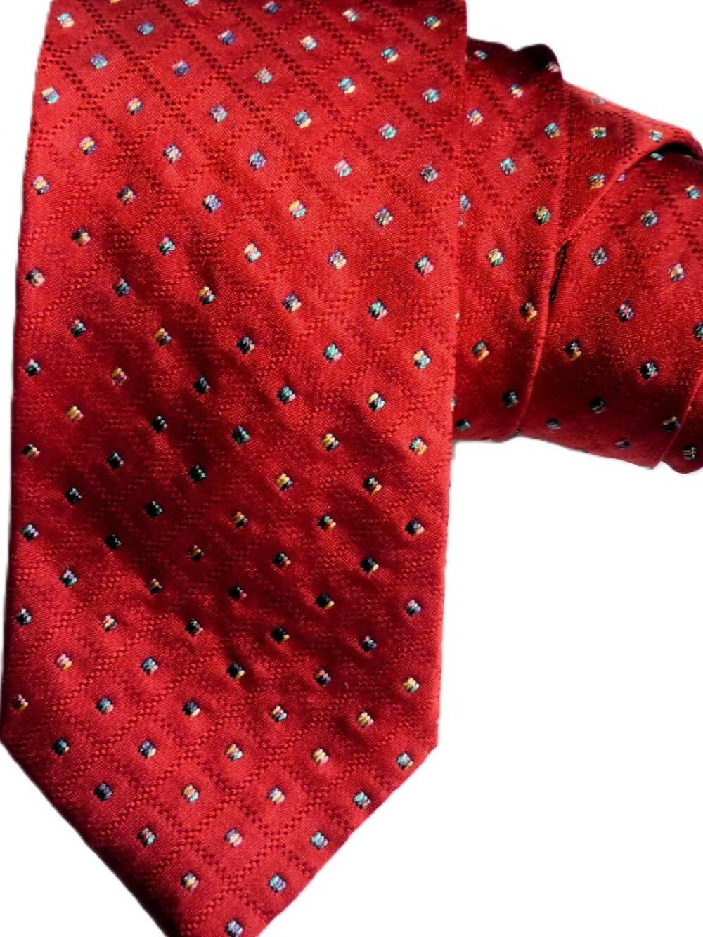 Kenzo Homme red woven silk tie